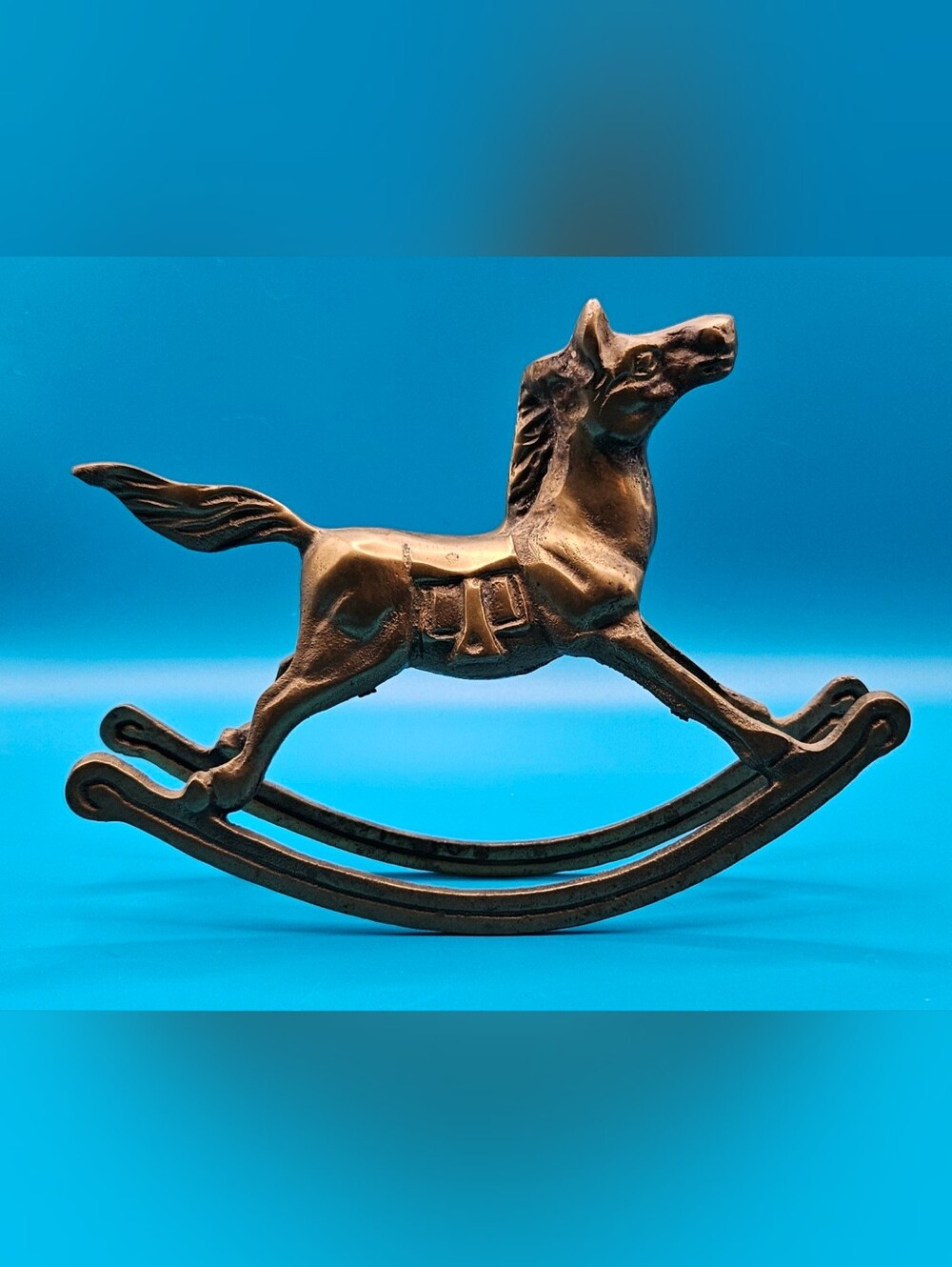 Brass Rocking Horse - Decorative Home Accent